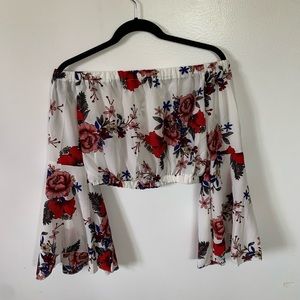 Off the shoulder crop top